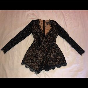 Long Sleeve, Lace Romper